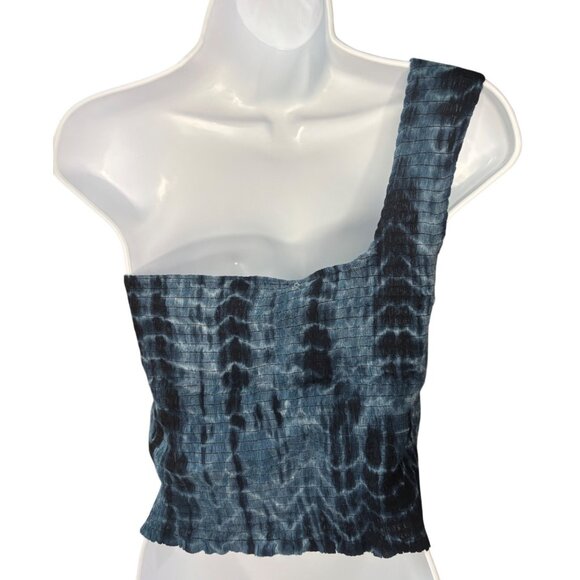 Free People FP One New Kalli One Shoulder Top – Size XL – Blue Tie-dye - Picture 7 of 9